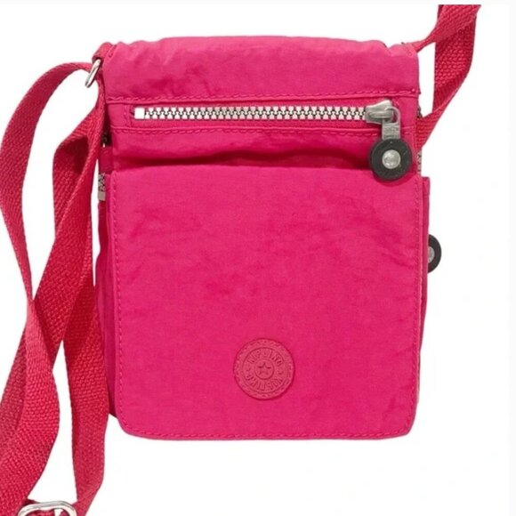 Kipling El Dorado Crossbody Travel Bag Organizer Spring Red AC8457 Magenta purse - Picture 1 of 14